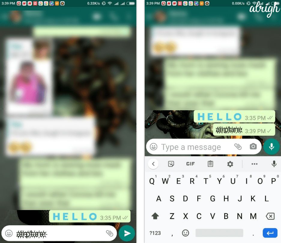 Color WhatsApp Message
