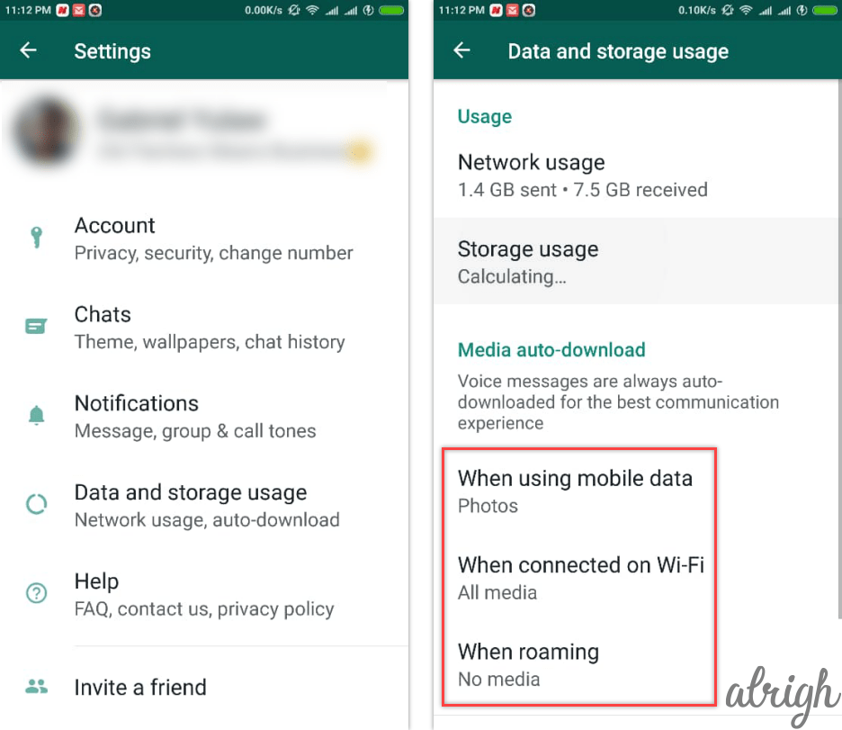 how to save data in whatsapp