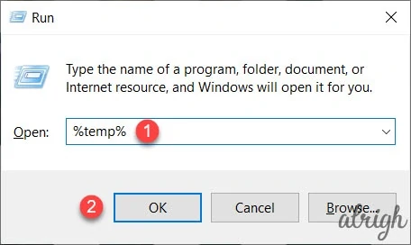 Delete temporary files in Windows