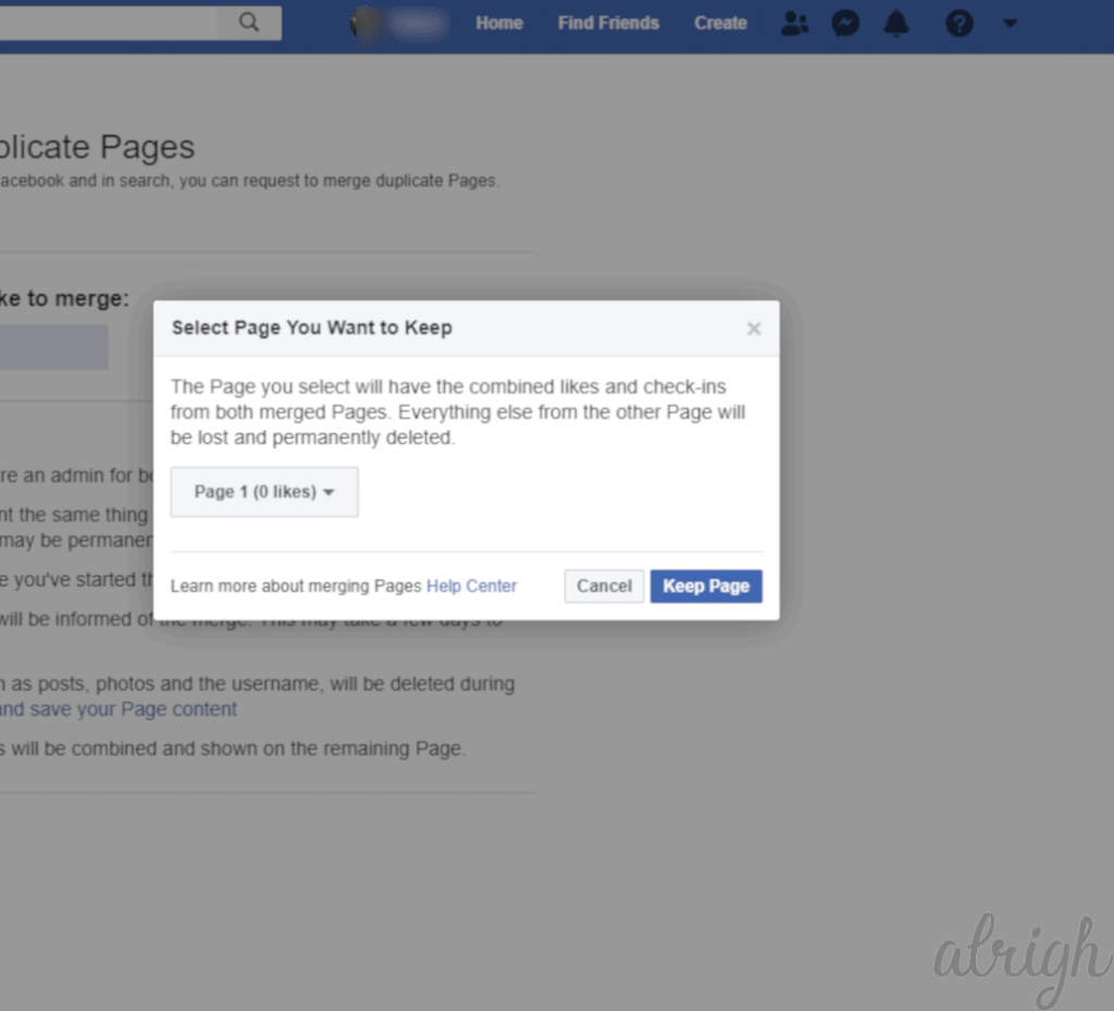 How to Merge Facebook Page