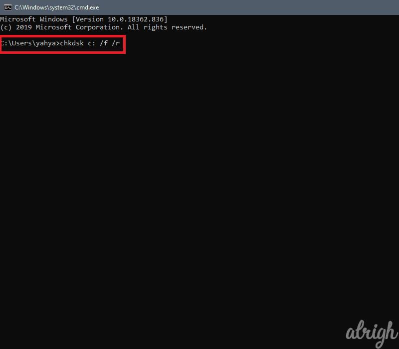 Run chkdsk to find bad sectors and fix kernel data inpage error