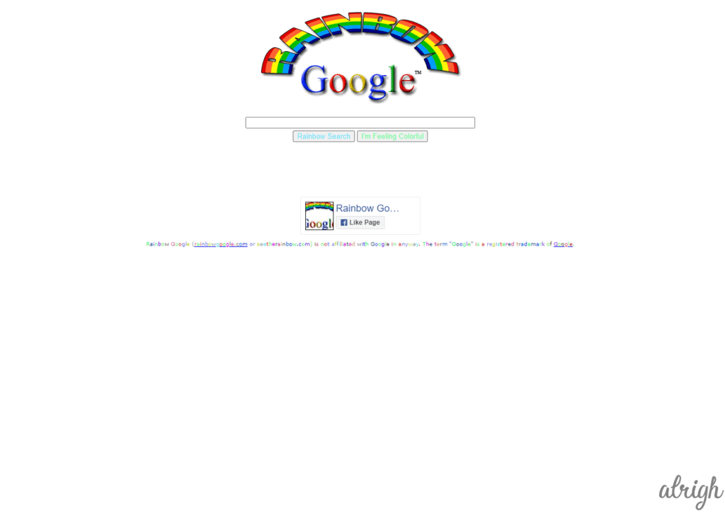 Google Rainbow Trick