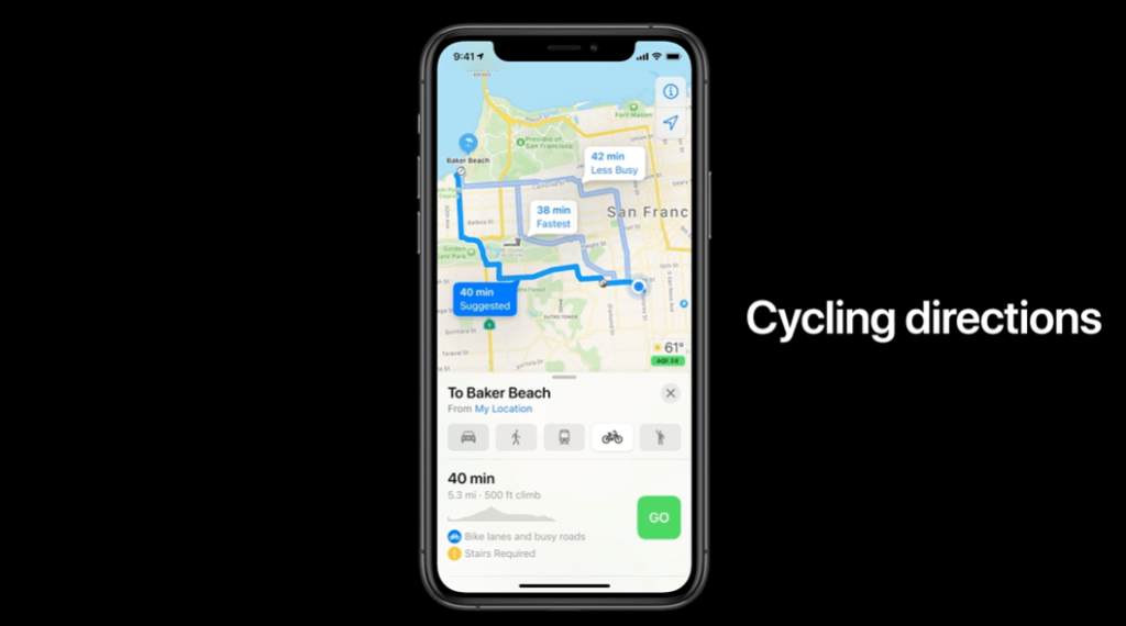 iOS 14 Cycling Support