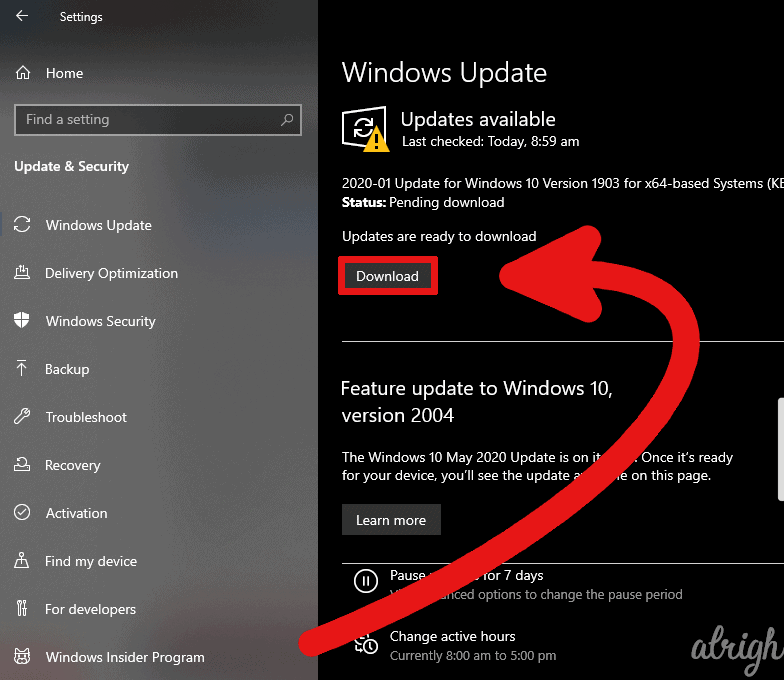 Check Windows 10 for updates 2