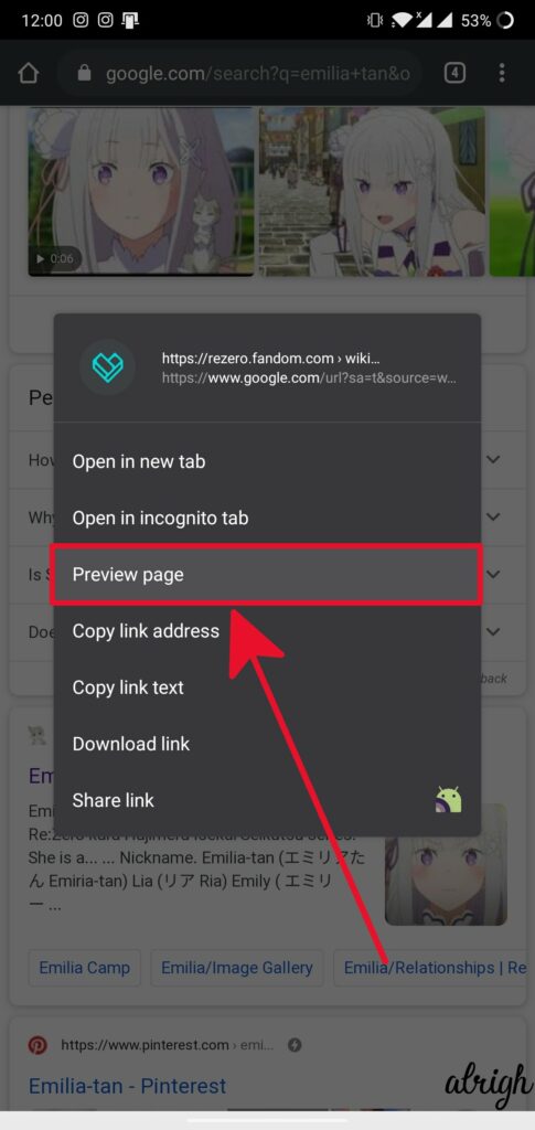 Preview Tabs Over Tabs with Ephemeral Tabs Chrome Flag