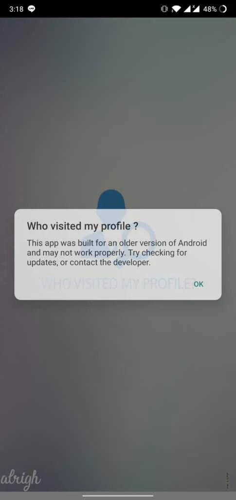 Who viewed my profile - WhatsApp built for older versions of Android