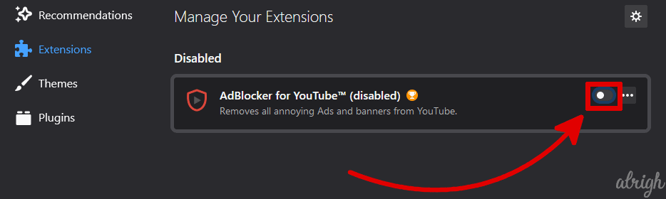 Disable All Extensions & Plug-Ins To Fix Twitch Black Screen 4