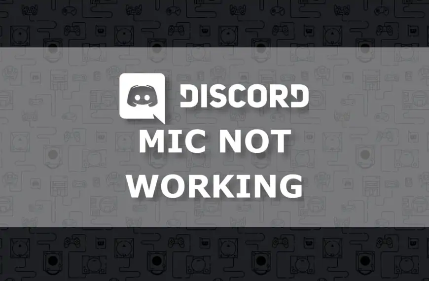 Discord Mic Not Working