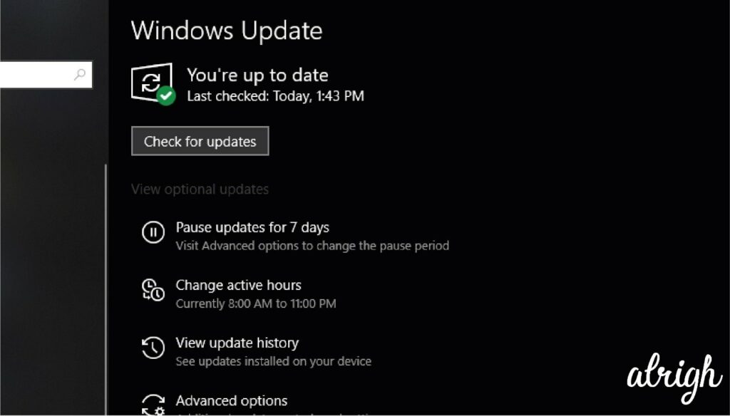 Update Windows 2