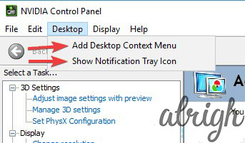 Add Desktop Context Menu and Show Notification Tray Icon