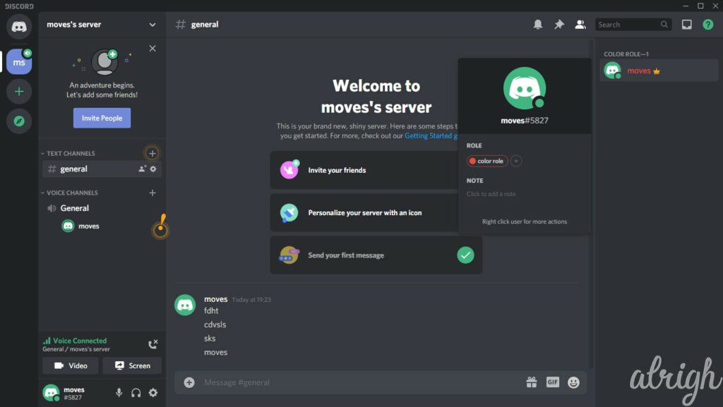 This is how it looks after you change username color in a Discord Server