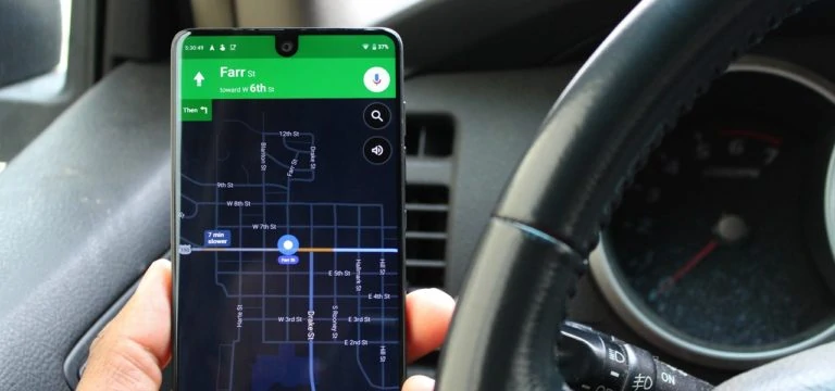 Dark mode on google maps for android