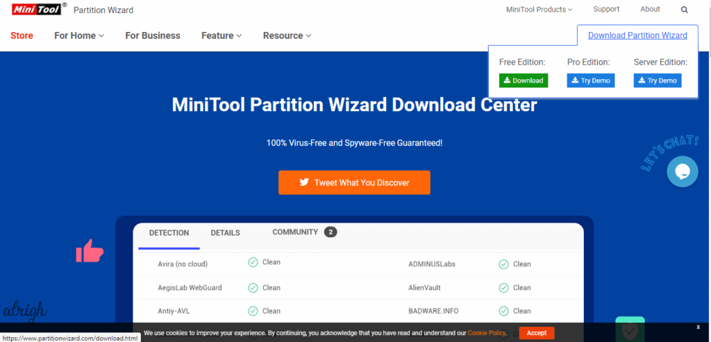 The MiniTool Partition Wizard helps to extend the partition for increasing disk space and thus, resolving the Fallout 4 crashing on startup error